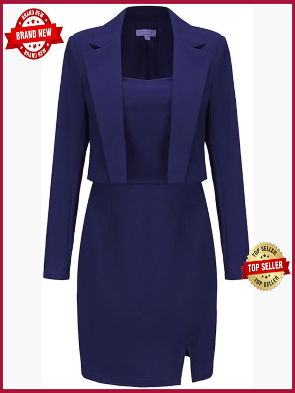 Women's 2 Piece Blazer Dress Suit Set Professional Business Work Office Wear